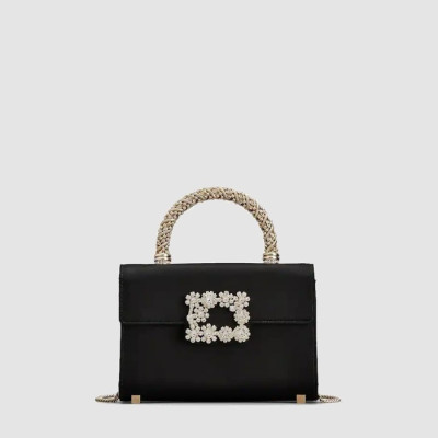 로저비비에 여성 쥬얼 이플로레슨스 미니 실크 사틴 클러치 - Roger Vivier Womens Jewel Eflorescence Mini Silk Satin Clutch - rob13496x