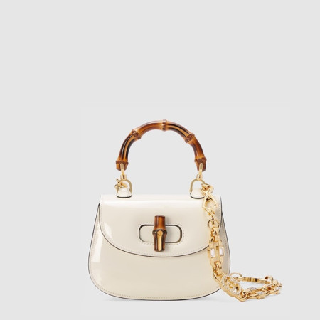 구찌 여성 뱀부 1947 미니 탑 핸들백 - Gucci Womens Bamboo 1947 Mini Top Handle Bag - gub14222x