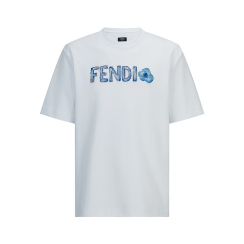 펜디 남성 라운드 반팔 티셔츠 - Fendi Mens Round Tshirt - fec13535x