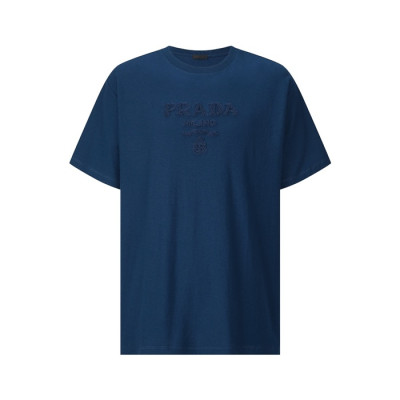 프라다 남성 라운드 반팔티 - Prada Mens Round Tshirt - prc13555x