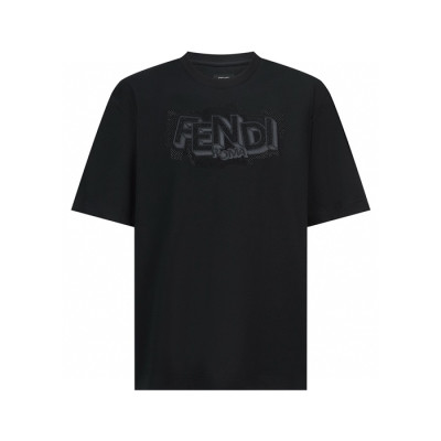 펜디 남성 라운드 반팔 티셔츠 - Fendi Mens Round Tshirt - fec13582x