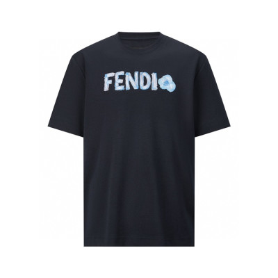 펜디 남성 라운드 반팔 티셔츠 - Fendi Mens Round Tshirt - fec13583x