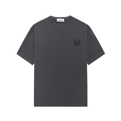 스톤아일랜드 남성 라운드 반팔 티셔츠 - Stone Island Mens Round Tshirt - stc13647x