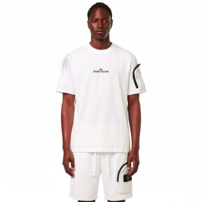 스톤아일랜드 남성 라운드 반팔 티셔츠 - Stone Island Mens Round Tshirt - stc13657x