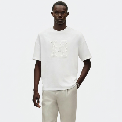 에르메스 남성 라운드 반팔티 - Hermes Mens Round Tshirt - hec13665x