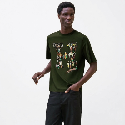 에르메스 남성 라운드 반팔티 - Hermes Mens Round Tshirt - hec13668x