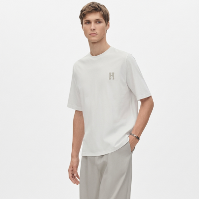 에르메스 남성 라운드 반팔티 - Hermes Mens Round Tshirt - hec13684x