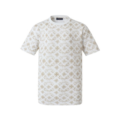 루이비통 남성 라운드 반팔 티셔츠 - Louis vuitton Mens Round Tshirt - lvc13686x