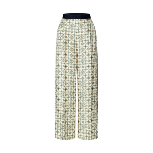 루이비통 여성 누보 모노그램 테일러드 와이드 레그 팬츠 - Louis vuitton Womens Nouveau Monogram Tailored Wide-Leg Pants - lvc13699x