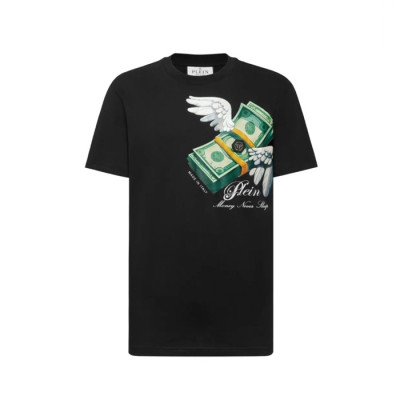 필립플레인 남성 라운드 반팔티 - Philipp-plein Mens Round Tshirt - phc13757x