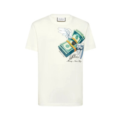 필립플레인 남성 라운드 반팔티 - Philipp-plein Mens Round Tshirt - phc13758x