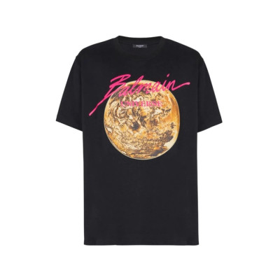 발망 남성 라운드 반팔티 - Balmain Mens Round Tshirt - bmc13764x