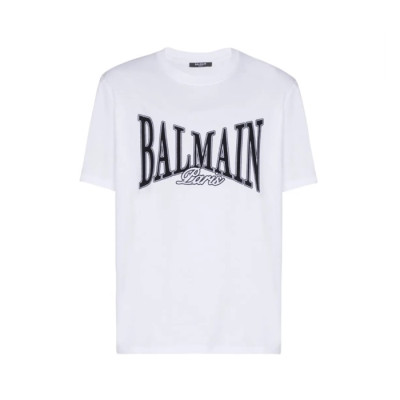 발망 남성 라운드 반팔티 - Balmain Mens Round Tshirt - bmc13771x