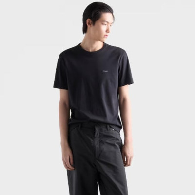 프라다 남성 라운드 반팔티 - Prada Mens Round Tshirt - prc13776x