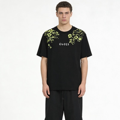 구찌 남성 라운드 반팔티 - Gucci Mens Round Tshirt - guc13795x