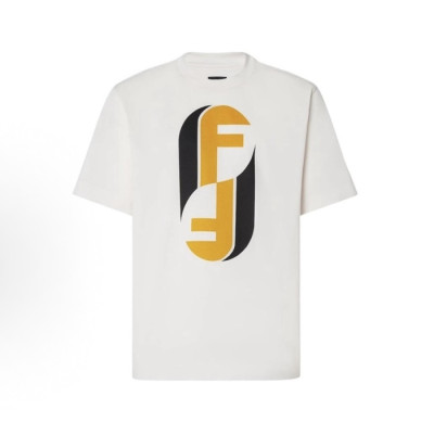 펜디 남성 라운드 반팔 티셔츠 - Fendi Mens Round Tshirt - fec13797x