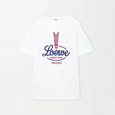 로에베 남성 라운드 반팔티 - Loewe Mens Round Tshirt - loc13811x