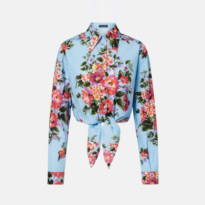 돌체앤가바나 여성 꽃다발 프린트 셔츠 - Dolce&Gabbana Womens Floral Cropped Shirts - doc13817x