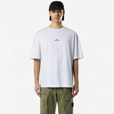 스톤아일랜드 남성 라운드 반팔 티셔츠 - Stone Island Mens Round Tshirt - stc13882x