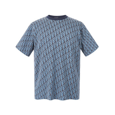 디올 남성 라운드 반팔 티셔츠 - Dior Mens Round Tshirt - dic13885x