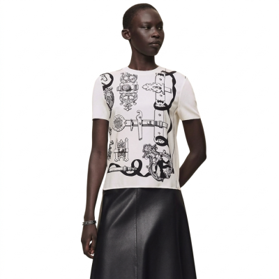 에르메스 여성 크루넥 반팔티 - Hermes Womens Round Tshirt - hec13970x