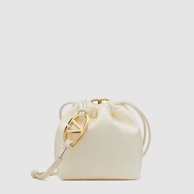 발렌티노 여성 브이로고 푸프 미니 버킷 백 - Valentino Womens V-Logo Pouf Mini Bucket Bag - vab14827x