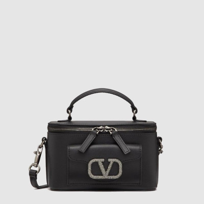 발렌티노 여성 주얼 로고 로코 베니티 케이스 - Valentino Womens Jewel Logo Rocco Vanity Case - vab14844x