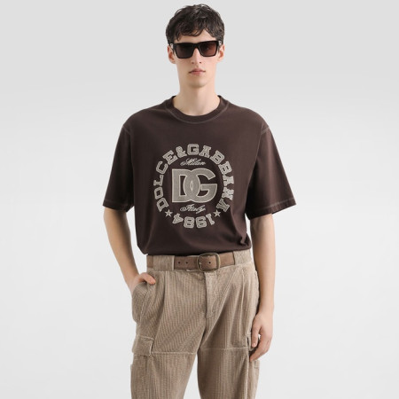 돌체앤가바나 남성 라운드 반팔 티셔츠 - Dolce&Gabbana Mens Round Tshirt - doc13993x