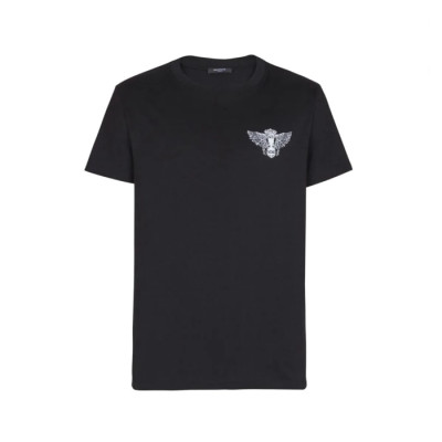 발망 남성 라운드 반팔티 - Balmain Mens Round Tshirt - bac14001x
