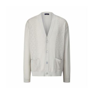 루이비통 남성 브이넥 포인텔 가디건 - Louis vuitton Mens V-neck Pointel Cardigan - lvc14080x