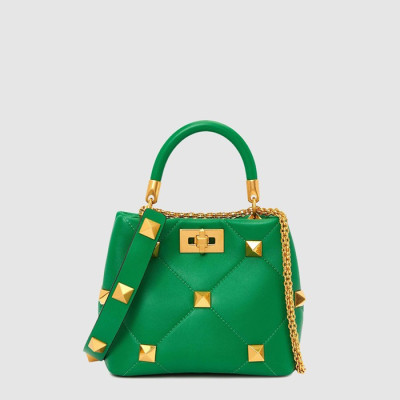 발렌티노 여성 로만 스터드 스몰 토트백 - Valentino Womens Roman Studded Small Tote Bag - vab14983x