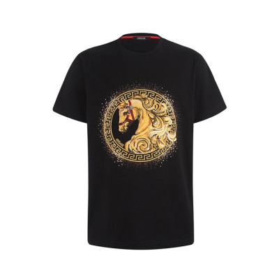 베르사체 남성 반팔 티셔츠 - Versace Mens Round Tshirt - vec14103x