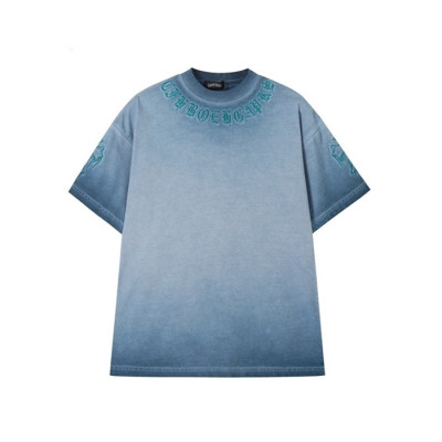 크롬하츠 남성 라운드 반팔티 - Chrom Hearts Mens Round Tshirt - chc14145x