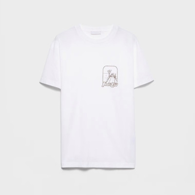 프라다 남성 라운드 반팔티 - Prada Mens Round Tshirt - prc14223x