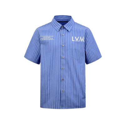루이비통 남성 반팔 셔츠 - Louis vuitton Mens Short-sleeved Shirt - lvc14243x