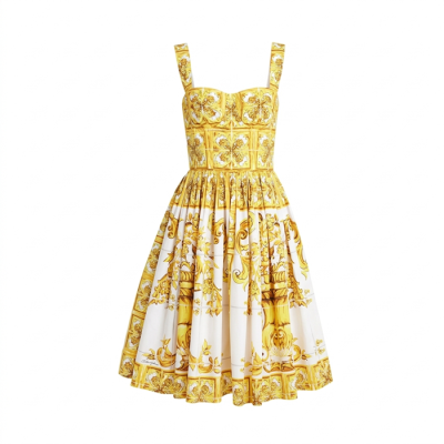돌체앤가바나 여성 마졸리카 코르셋 드레스 - Dolce&Gabbana Womens Majolica Corset Dress - doc14271x