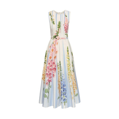 오스카 드 라 렌타 여성 플로럴 프린트 미디 드레스 - Oscar De La Renta Womens Floral-Print Midi Dress - lpc14279x
