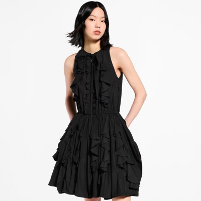 루이비통 여성 러플 미니 드레스 - Louis vuitton Womens Ruffle Mini Dress - lvc14292x
