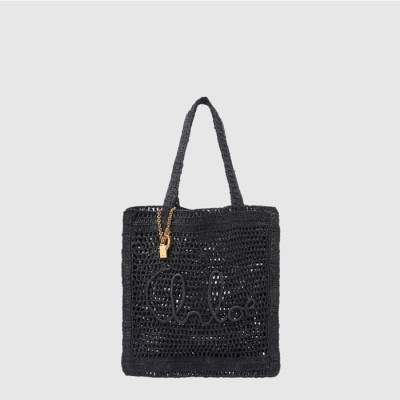 끌로에 여성 라피아 Summer Banana 토트 백 - Chloe Womens Raffia Summer Banana Tote Bag - chb15051x