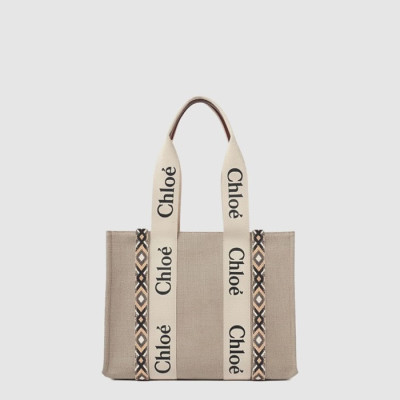 끌로에 여성 우디 미듐 토트 백 - Chloe Womens Woody Medium Tote Bag - chb15069x