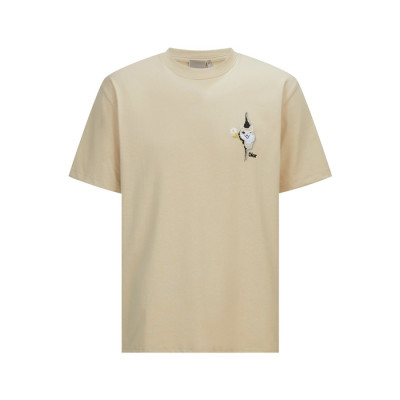 디올 남성 자수 티셔츠 - Dior Mens Tshirt with Embroidery Relaxed Fit - dic14351x