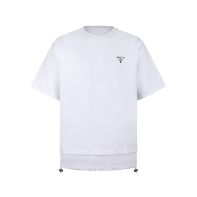 프라다 남성 라운드 반팔티 - Prada Mens Round Tshirt - prc14363x