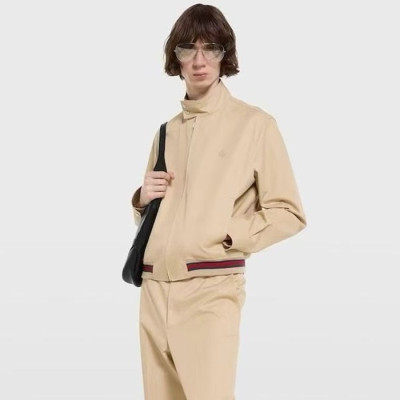 구찌 남성 트윌 지퍼 재킷 - Gucci Mens Twill Zip Jacket - guc14372x