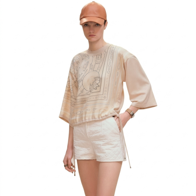 에르메스 여성 캔디 리브리스 트윌리언 긴팔 티셔츠 스웨터 - Hermes Womens Candy Libris Long Sleeve twillaine Tshirt Sweater - hec14380x