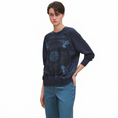 에르메스 여성 라운드 스웨터 - Hermes Womens Round Knitwear - guc14389x
