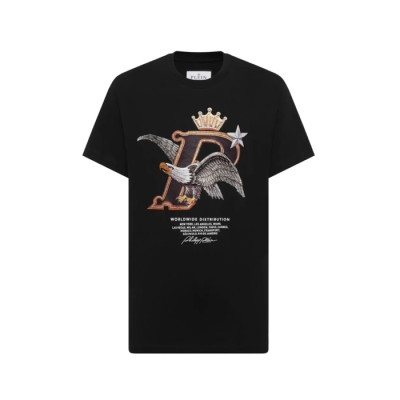 필립플레인 남성 라운드 반팔티 - Philipp-plein Mens Round Tshirt - phc14420x