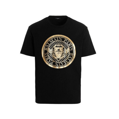 발망 남성 코인 포일 티셔츠 - Balmain Mens Coin Foil Tshirt - bac14432x