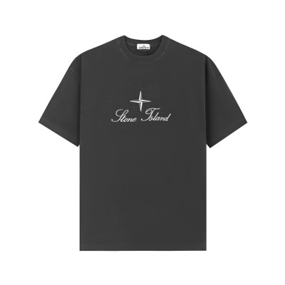 스톤아일랜드 남성 라운드 반팔 티셔츠 - Stone Island Mens Round Tshirt - stc14487x