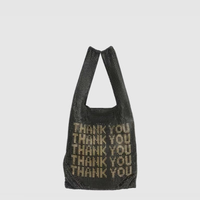 알렉산더 왕 여성 왕록 미니 쇼퍼 라인 스톤 토트 백 - Alexander Wang Womens Wangloc Mini Shopper Rhinestone Tote Bag - alb15405x