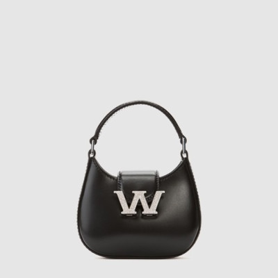알렉산더 왕 여성 W 레거시 레더 호보백 마이크로 - Alexander Wang Womens W Legacy Leather Hobo Bag Micro - alb15433x